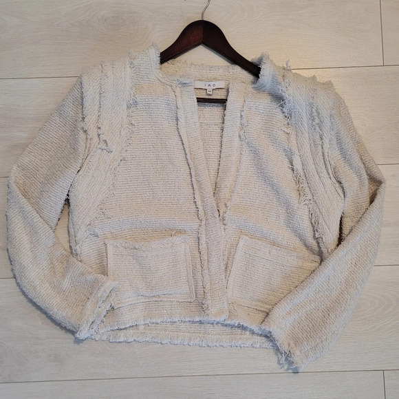 IRO Aidan Raw-Edge Boucle Jacket Blazer - Picture 5 of 9